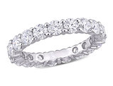 2.70 Carat (ctw) Lab-Created Moissanite Anniversary Eternity Band Ring in 10k White Gold